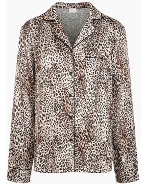 cfab Schlafshirt Satin Pyjama Hemd - Natur