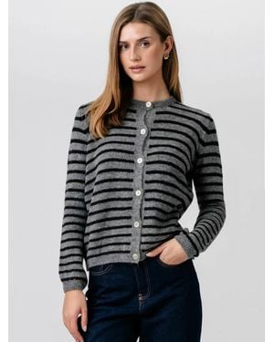 TeeShoppen Pullover Crizette Striped - Grau
