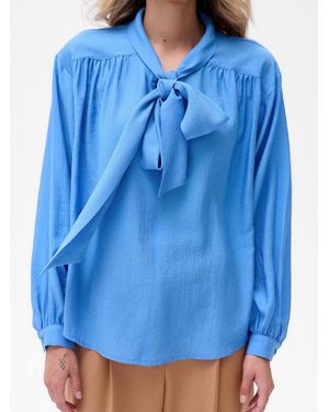 Blue Shadow Bluse - Blau
