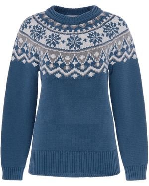 Usha Pullover Modern - Blau