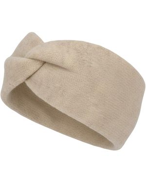 styleBREAKER Stirnband Feinstrick Stirnband Twist Knoten - Natur