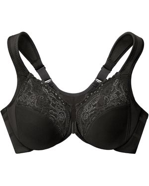 Glamorise Wonderwire Stütz-Bh Mit Spitze - Schwarz