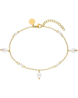 PURELEI Fußschmuck Pearl Drop - Mettallic