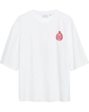 Comma, T-Shirt - Weiß