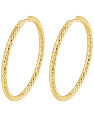 Hey Happiness Ohrringe Snake Skin Hoop - Mettallic