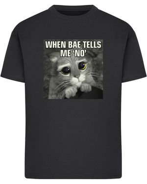 Merchcode T-Shirt Shrek When Bae Tells Me No - Schwarz