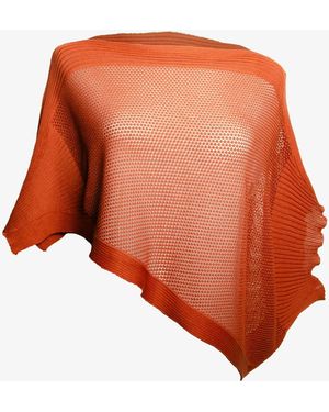LANARTO slow fashion Cape Poncho Sternennetz - Orange