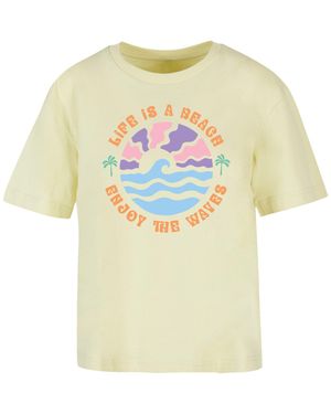 F4NT4STIC T-Shirt 'Life Is A Beach Enjoy The Waves' - Mehrfarbig