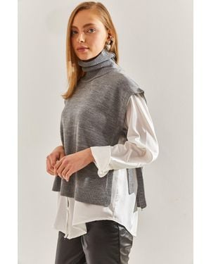 Bianco Lucci Pullunder - Grau