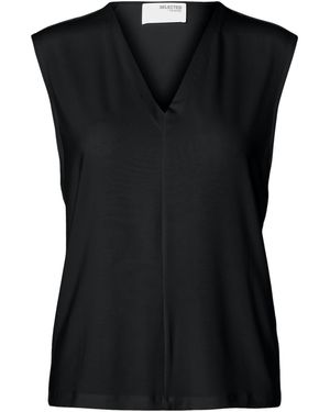 SELECTED Top Slfberta Bellis - Schwarz