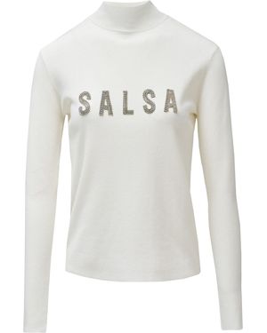 Salsa Jeans Langarm-Shirts - Weiß