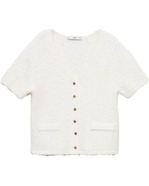 Mango Strickjacke Camila - Weiß