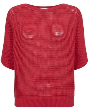Numph Strickpullover Mit Halbarm Nuerikka Pullover - Rot