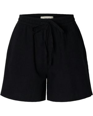 SELECTED Shorts Slfluisa-Linnie - Schwarz