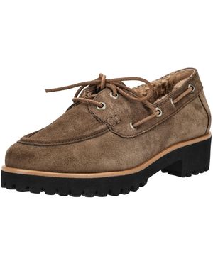 Paul Green Halbschuhe Veloursleder Mokassin - Braun