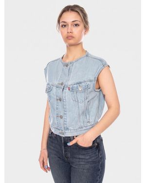 Levi's Levis Weste Lightweight Shrunken Trucker Vest - Blau