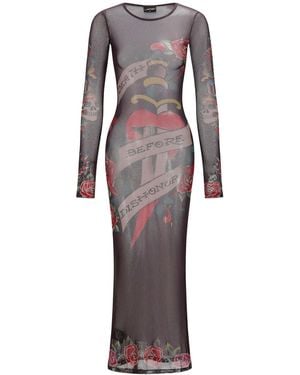 Ed Hardy Kleid Death Before Dishonor - Mehrfarbig