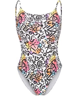 Arena Badeanzug Water Prints - Weiß