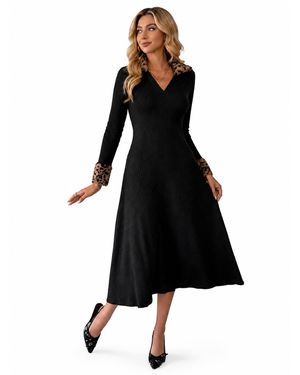 MEETWEE Strickkleid - Schwarz