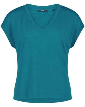 Zero Kurzarm-Shirt Mit V-Ausschnitt - Blau