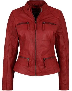 7eleven Lederjacke Katerina - Rot