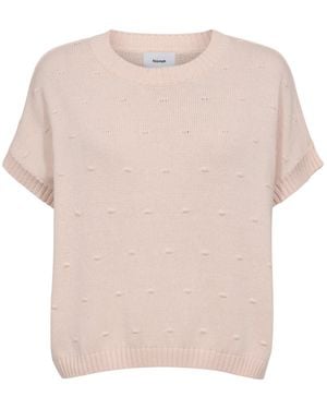 Numph Strickpullover Mit Halbarm Nulisana Pullover - Pink