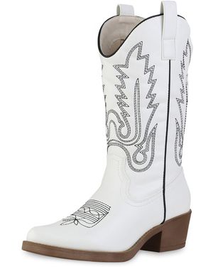 VAN HILL Cowboystiefel 'Olivia' - Weiß