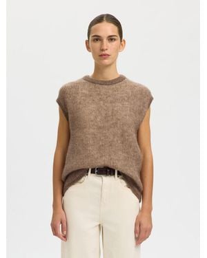 SELECTED Pullunder - Natur