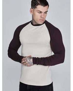 SIKSILK Shirt Muscle Fit T-Shirt - Grau