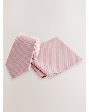 Next Set: Krawatte Und Einstecktuch - Pink
