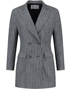 Vulto Blazer Pinstripe Double-Breasted Jacket - Grau