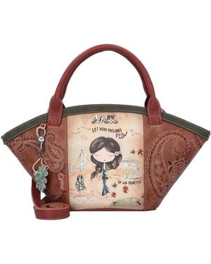 ANEKKE Handtasche Peace & Love - Braun