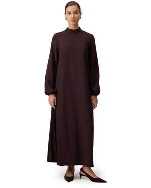 Touché Privé Touch Priv Kleid Pleated Crepe Dress - Rot