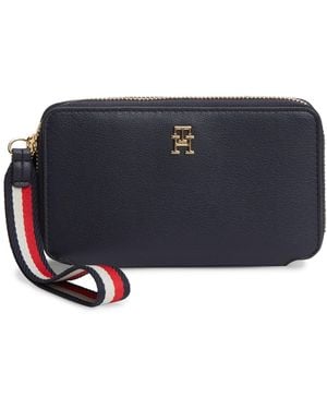 Tommy Hilfiger Portemonnaie Signature Tape Wrist Strap - Blau