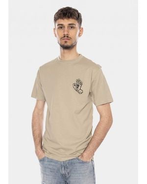 Santa Cruz Shirt Tamped Screaming Hand T-Shirt Stone - Natur