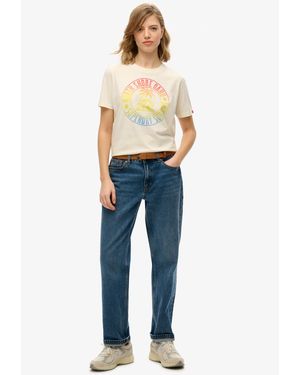 Superdry T-Shirt 'Lo-Fi' - Blau