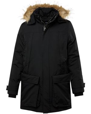 Men Plus Parka - Schwarz