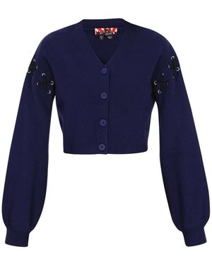 myMo ROCKS Strickjacke - Blau