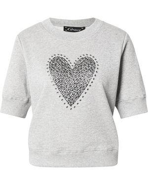 Grace Shirt Heart - Grau