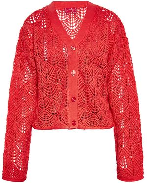 swirly Strickjacke - Rot