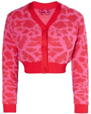 swirly Strickjacke - Rot