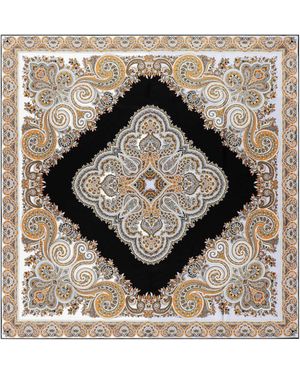 Roeckl Sports Tuch Square Garden Paisley - Mettallic