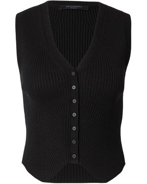AllSaints Strickweste Cruz - Schwarz