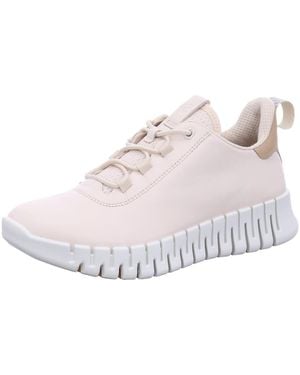 Ecco Sneaker Low Schnürschuh Damen 218203 60720 Echtleder - Weiß