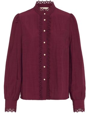 Cream Bluse Pia - Lila