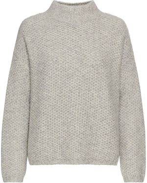 Camel Active Strickpullover Mit Stehkragen - Grau