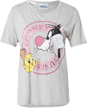 FROGBOX T-Shirt 'Tweety & Sylvester' - Grau