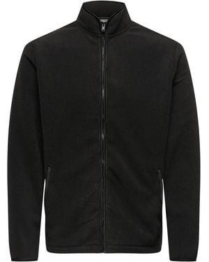 Only & Sons Fleecejacke Onsakeem - Schwarz