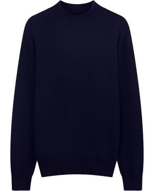 Gobi Cashmere Pullover Timeless Mock Neck Cashmere Sweater - Blau