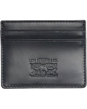 Levi's Levis Portemonnaie Levis Leather Card Case Caviar Leather - Schwarz